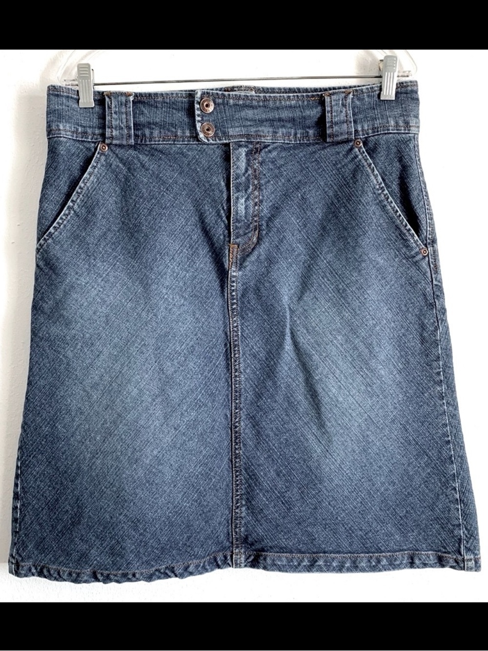 High Sierra Cotton Blend Denim A-Line Skirt